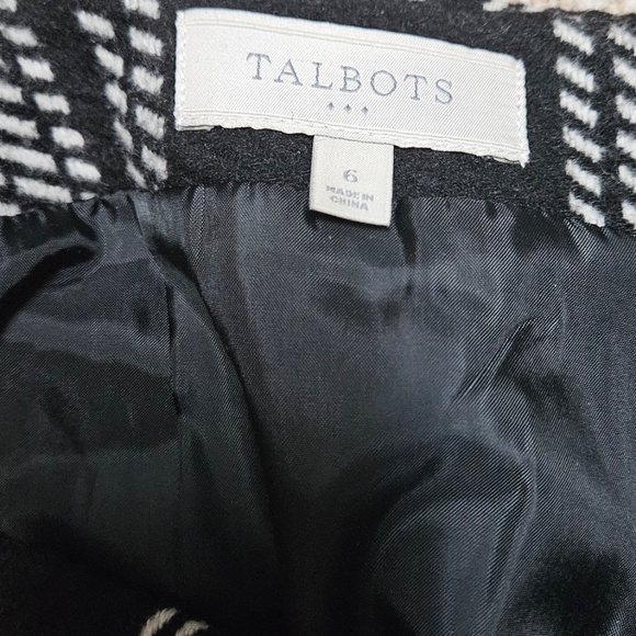 Talbots skirt size 6 black and white - Picture 2 of 3
